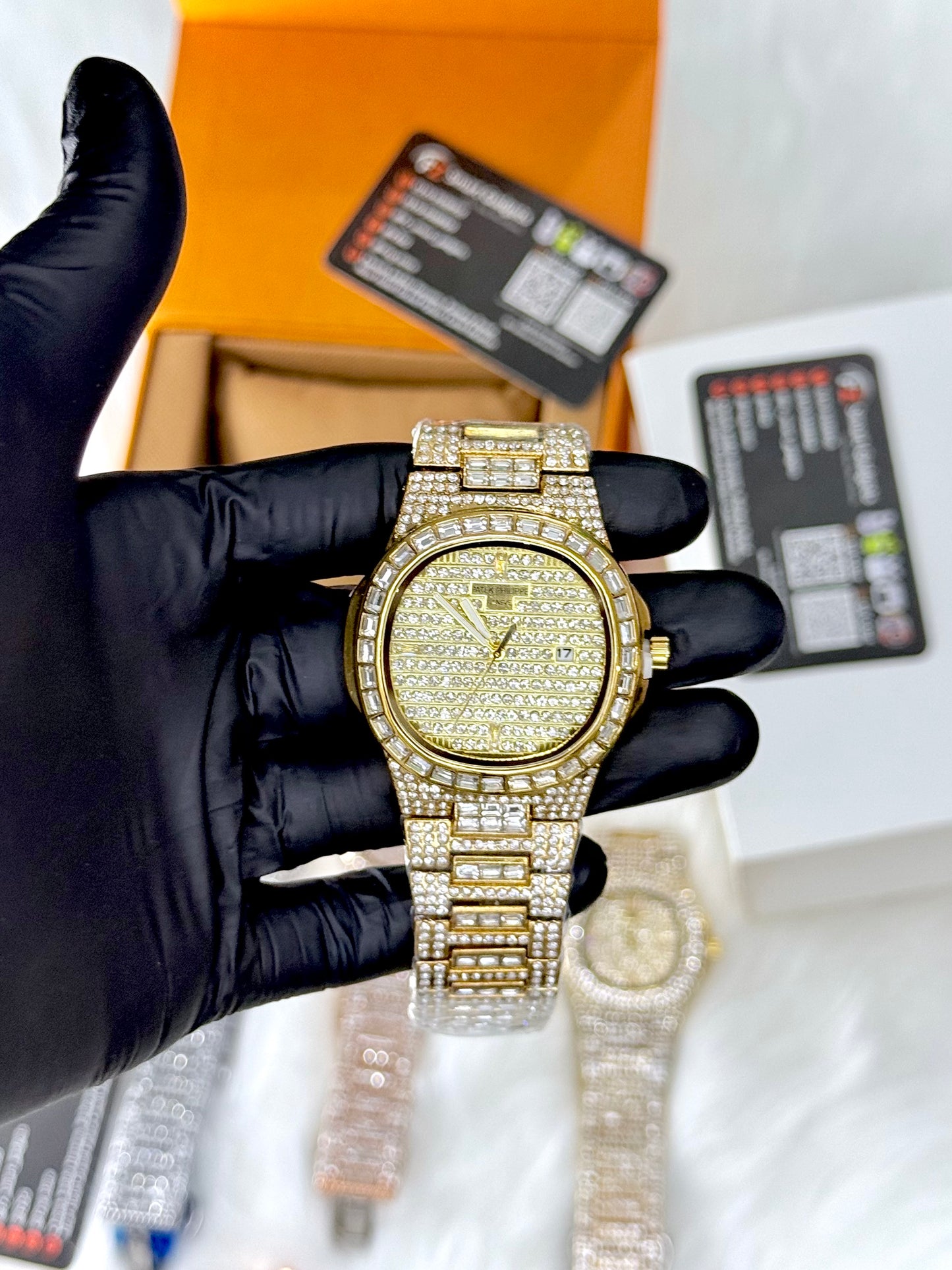 Patek Phillipe Iced Out Watch - Toned Luxury Diamond Look
