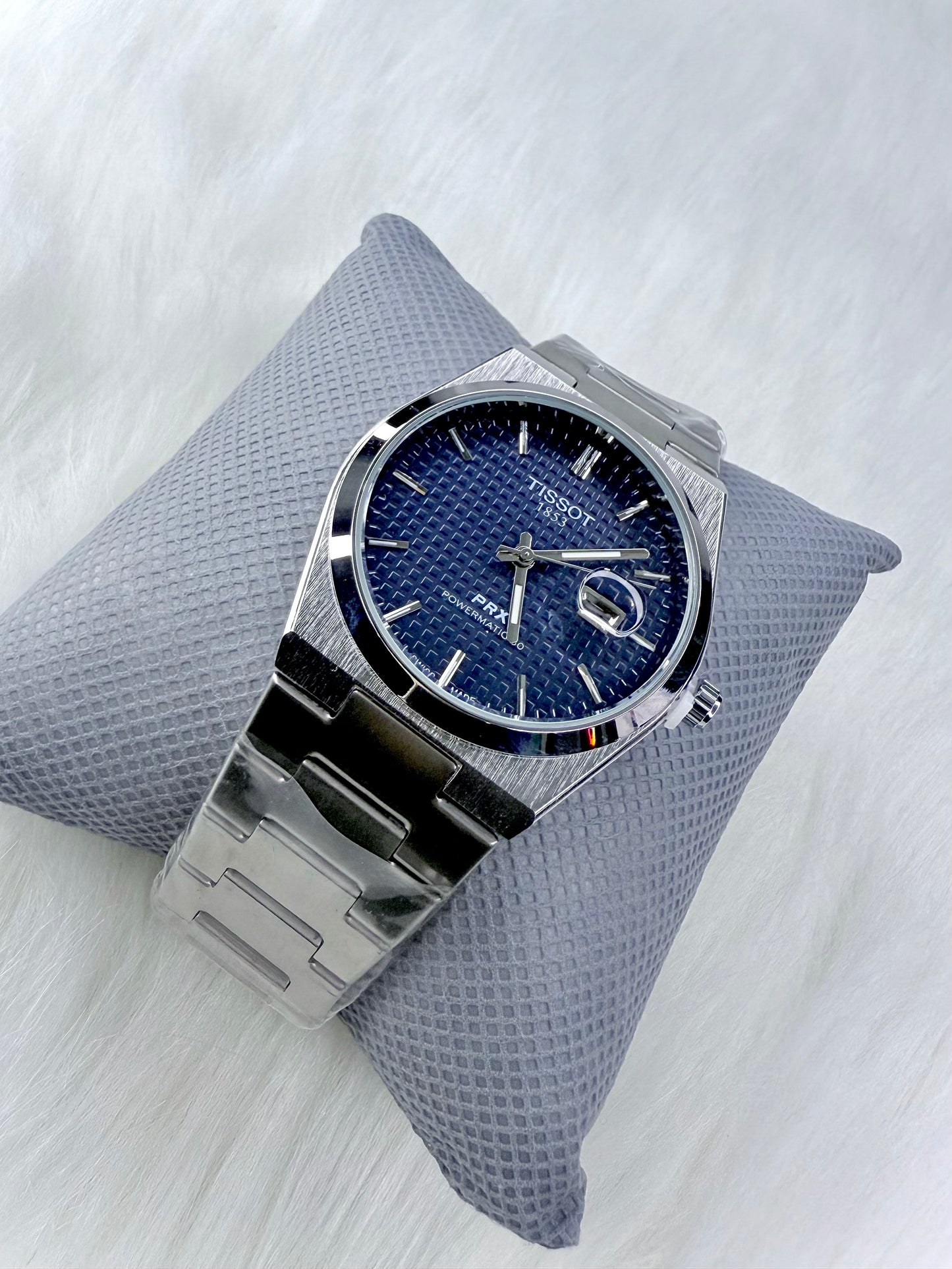 Tissot PRX 1853 Style Watch - Elegant Stainless Steel Men's Timepiece