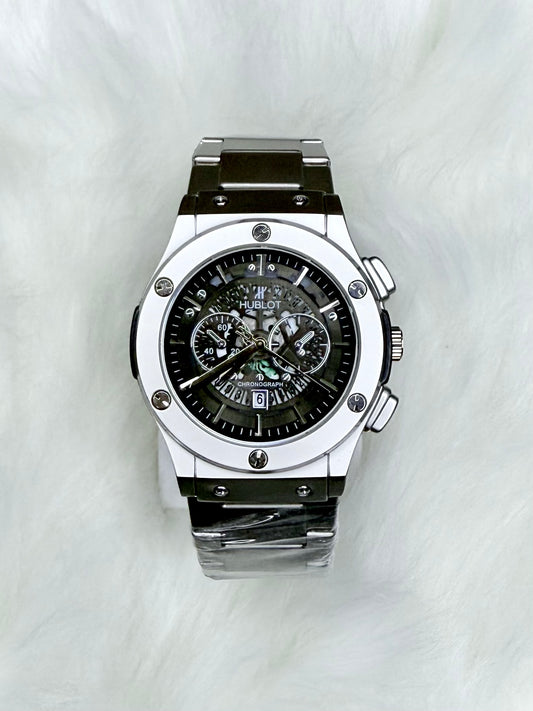 Hublot Classic Fusion Watch - Chronograph with Stainless Steel Chain