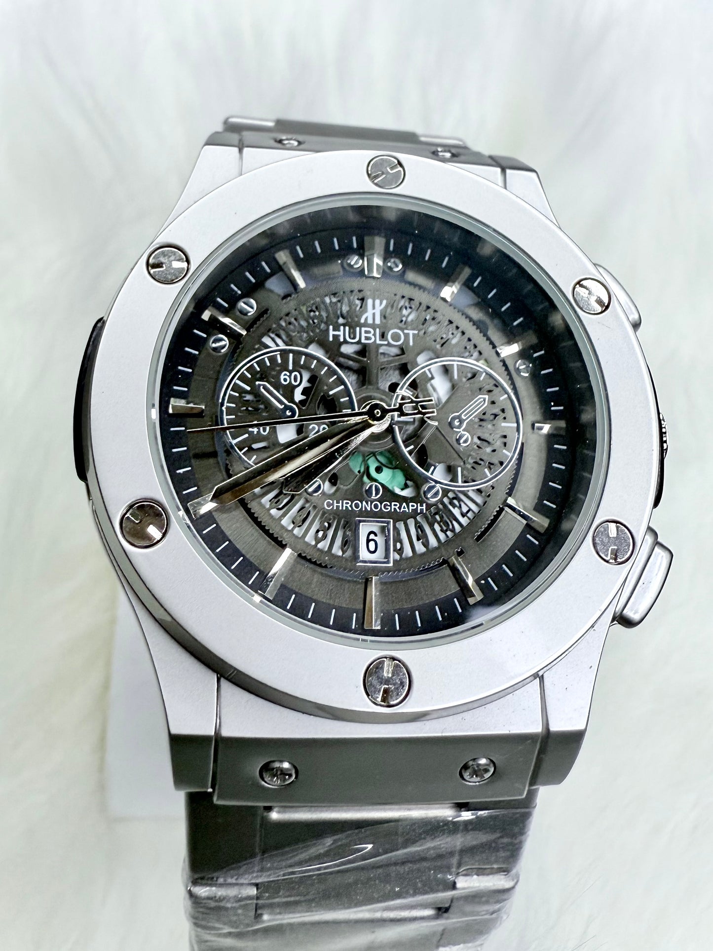 Hublot Classic Fusion Watch - Chronograph with Stainless Steel Chain