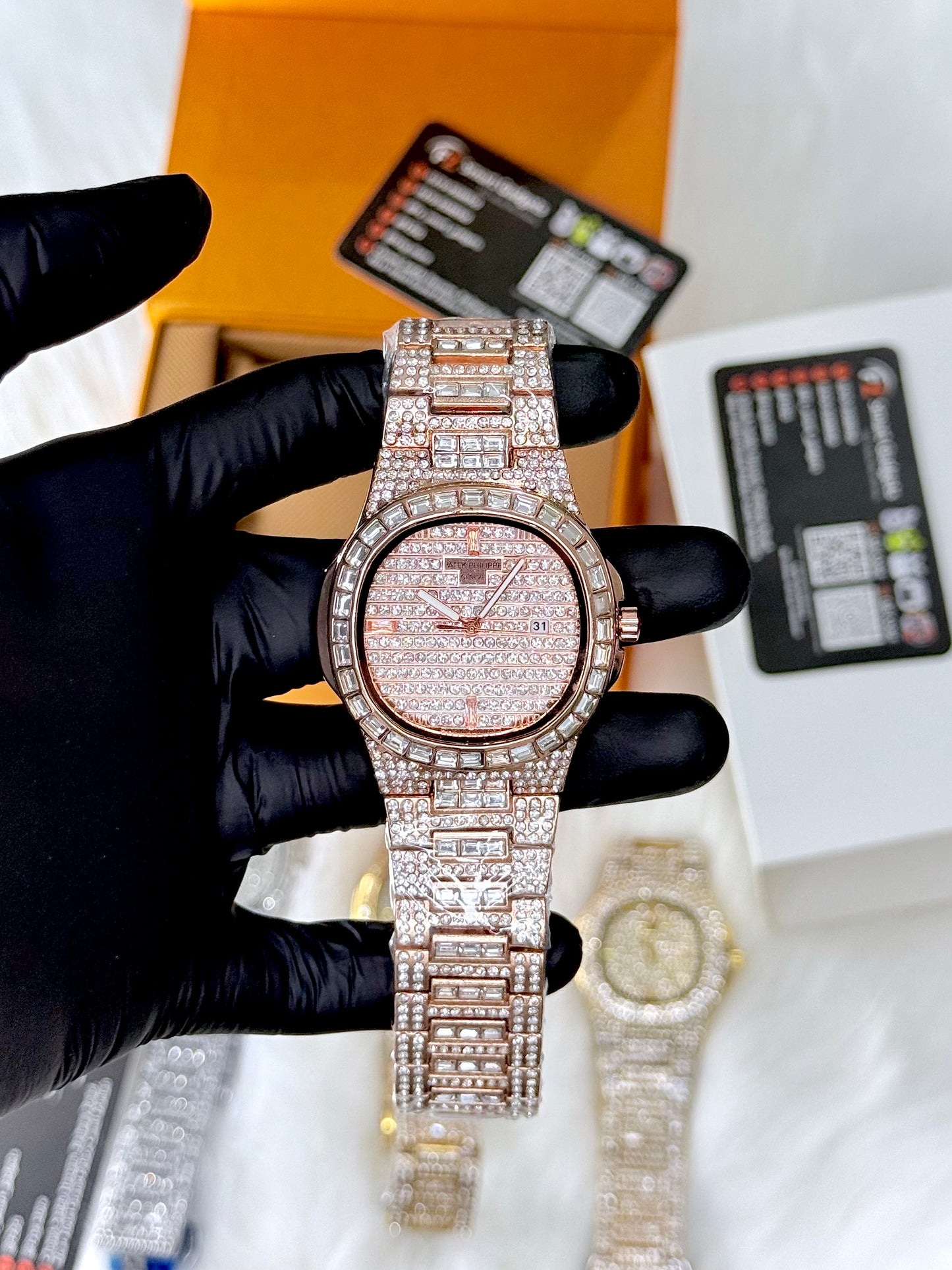 Patek Phillipe Iced Out Watch - Toned Luxury Diamond Look
