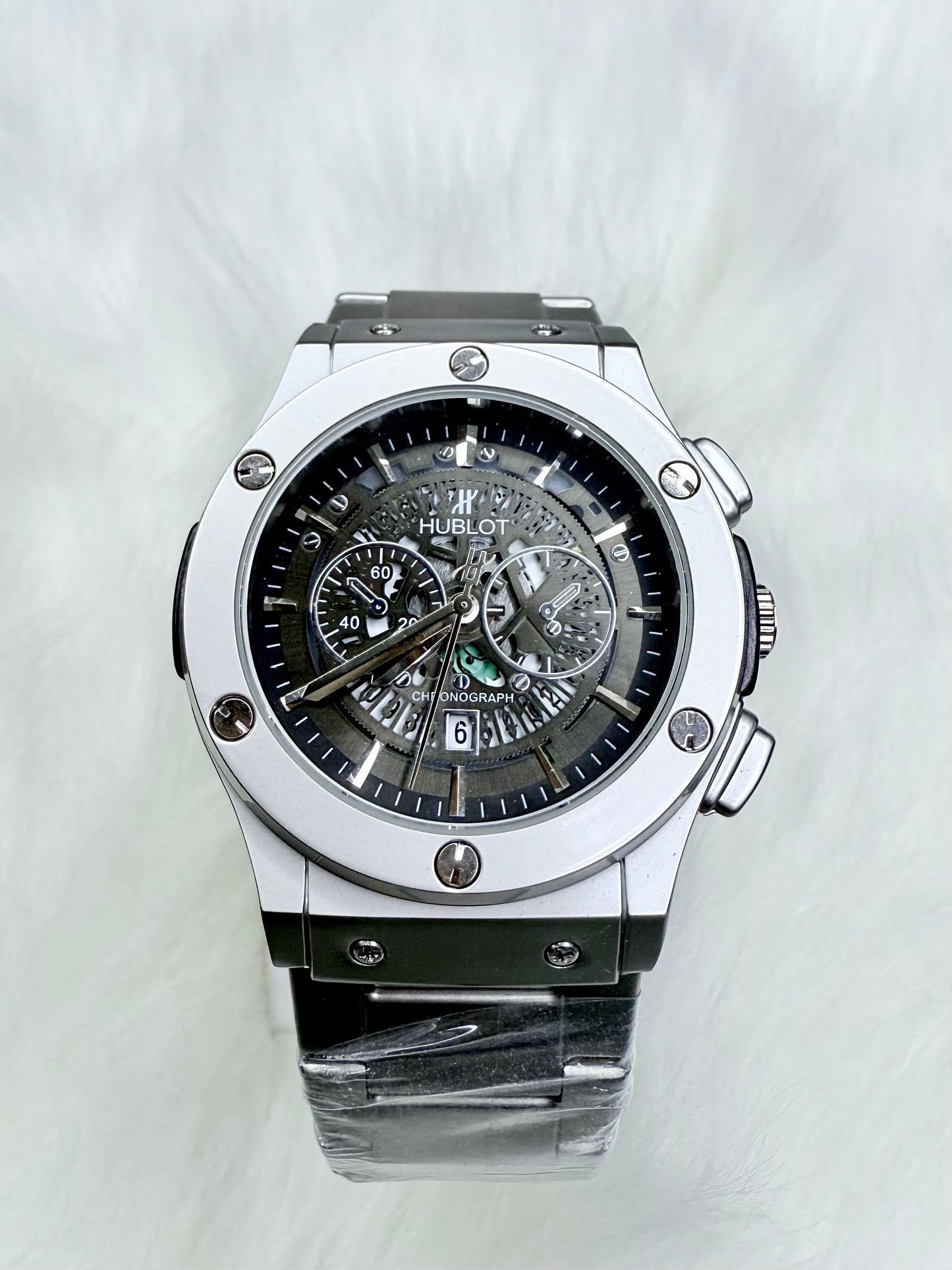 Hublot Classic Fusion Watch - Chronograph with Stainless Steel Chain