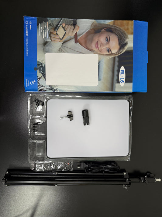 RL-16 LED Photography Light Panel – Adjustable Brightness & Color Temperature for Professional Videography & Photography